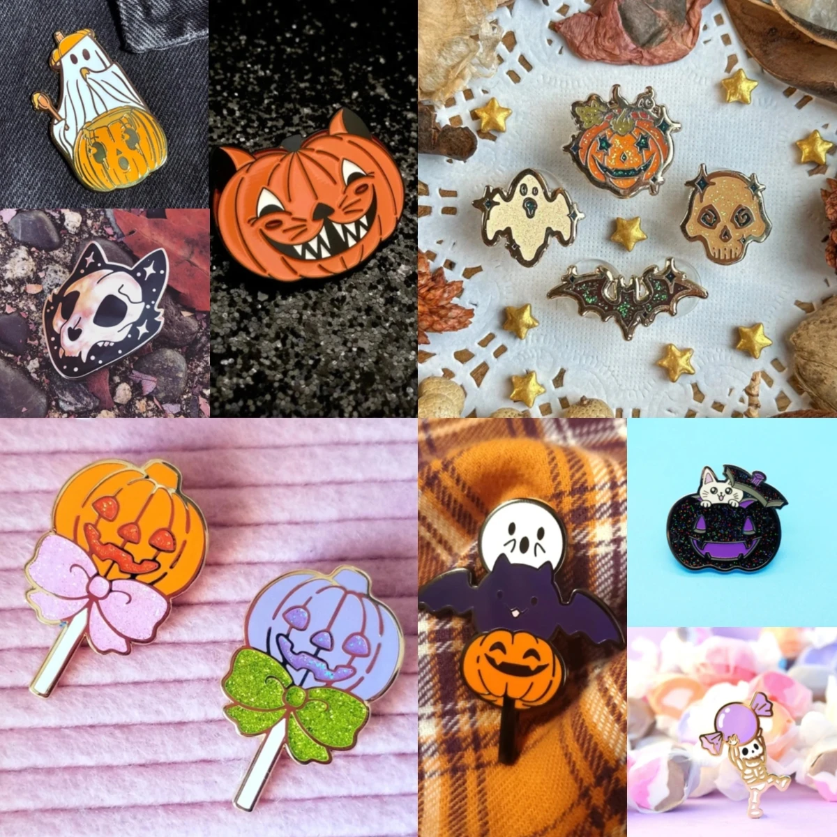2025 Pin esmaltado de calabaza fantasma de Halloween, insignia de Metal espeluznante, broche Punk para accesorios de joyería, regalos de Halloween al por mayor