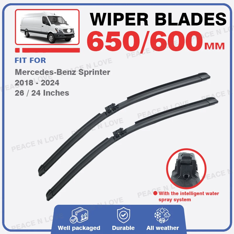 For Mercedes Benz Sprinter MK3 907 910 Front Window Wiper Blades With The Intelligent Water Spray System Windscreen Windshield