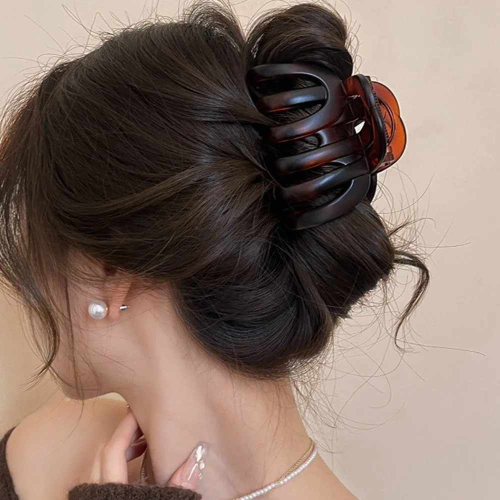 Updo French Style Pumpkin Hair Claw Large Funny Hair Grab Headwear Cute Shark Clip Headdress