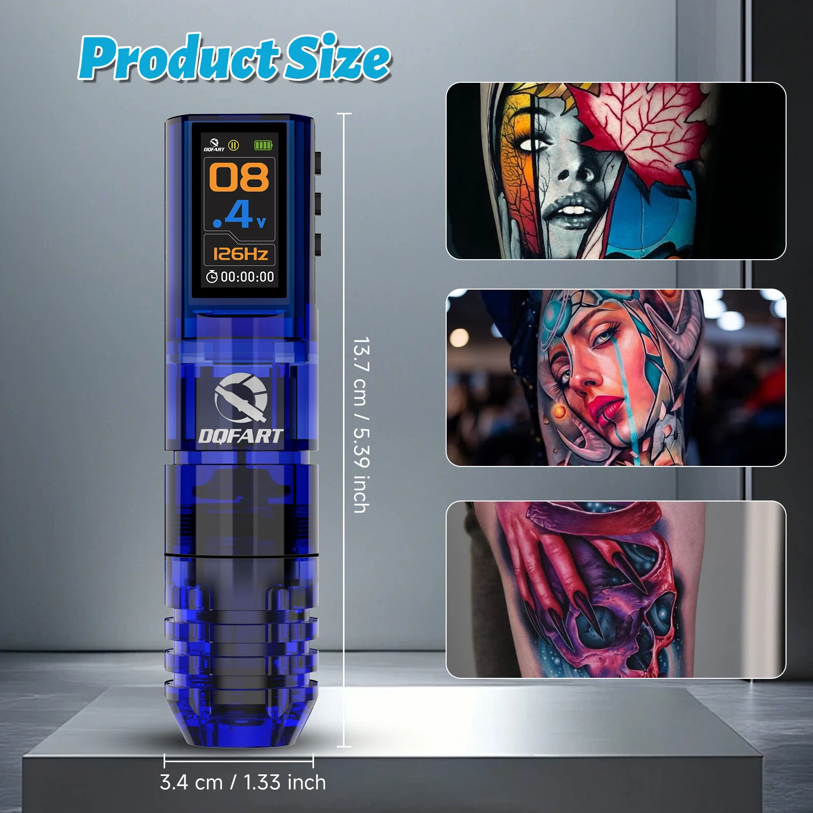 DQFART New Wireless Tattoo Kit 1600mAh Upgraded Version Tattoo Machine Tattoo Pen For Tattoo Artists Beginne Tattoo Accessories