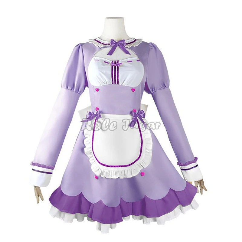 Netelesara-Costume de Cosplay Lolita à Manches sulf, Ensemble Complet de Robe de Demoiselle d'Honneur, Jeu d'Anime, Tenues d'Halloween, Chocolat, Vanille, AMP, Azuki