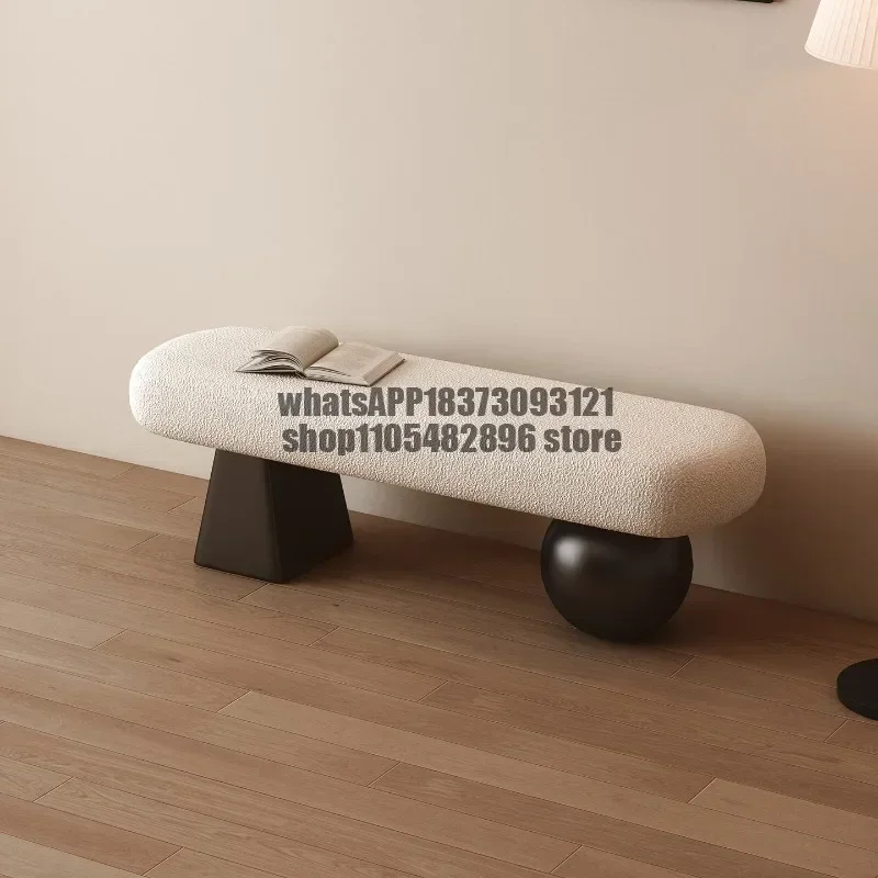Shoe change long strip low stool French entrance sofa stool wearing shoe stool middle antique bedside stool shoe stool