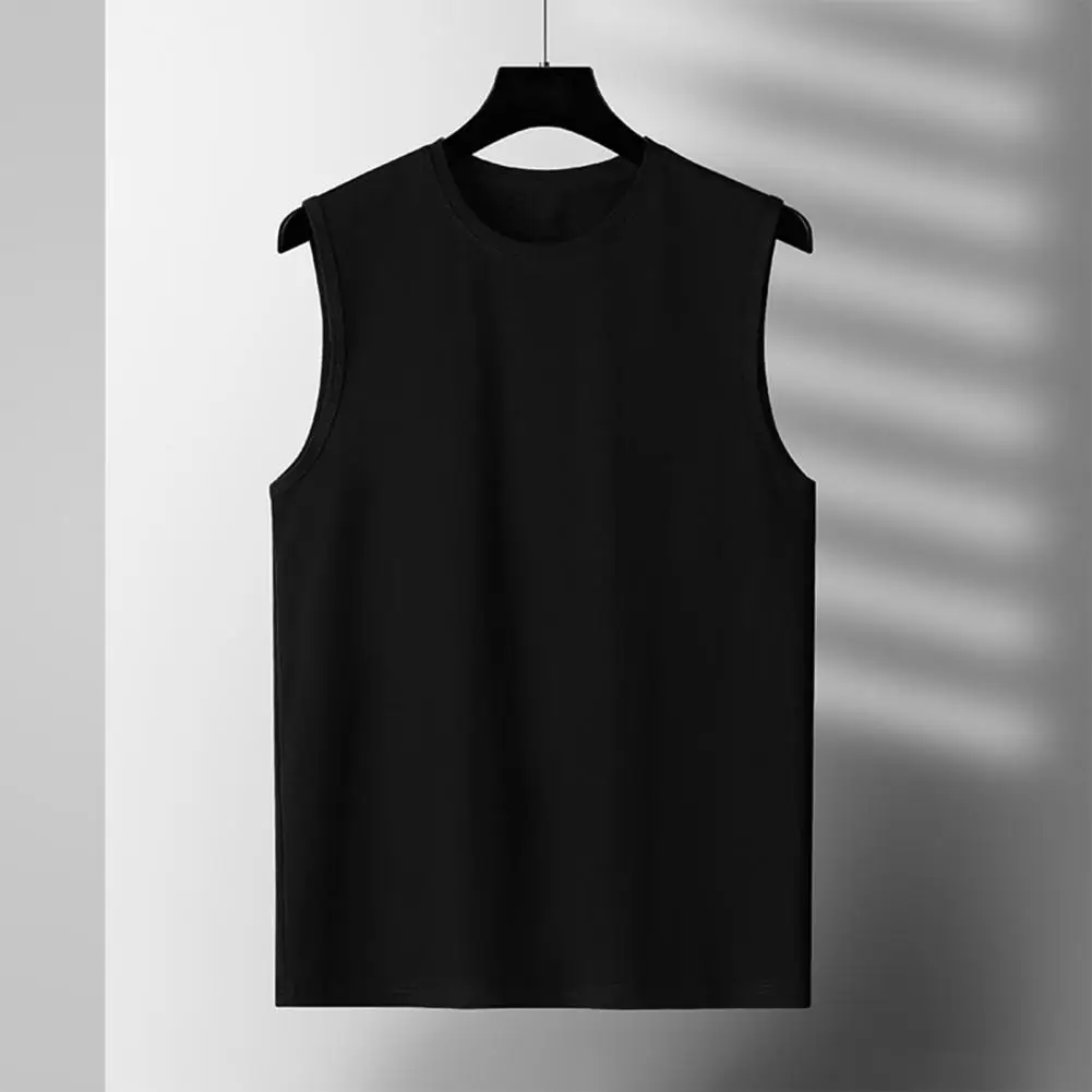 

Men's Summer Sports Vest O-neck Sleeveless Solid Color Loose Quick-drying Gym Jogging Men's T-shirt Vest