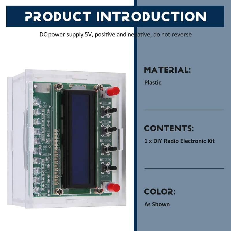 DIY DC 5V วิทยุดิจิตอลชุดอะไหล่ TDA5807 51 Single-Chip FM ดิจิตอลเครื่อง STC89C52 ชิป 87MHZ-108MHZ