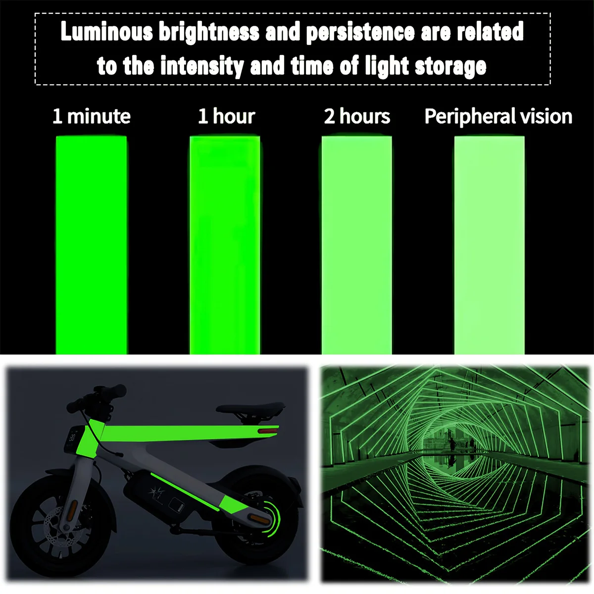 Green Luminous Tape for Stair Exit Warning Fluorescent Ground Lighting Stickers for Home And Business Use