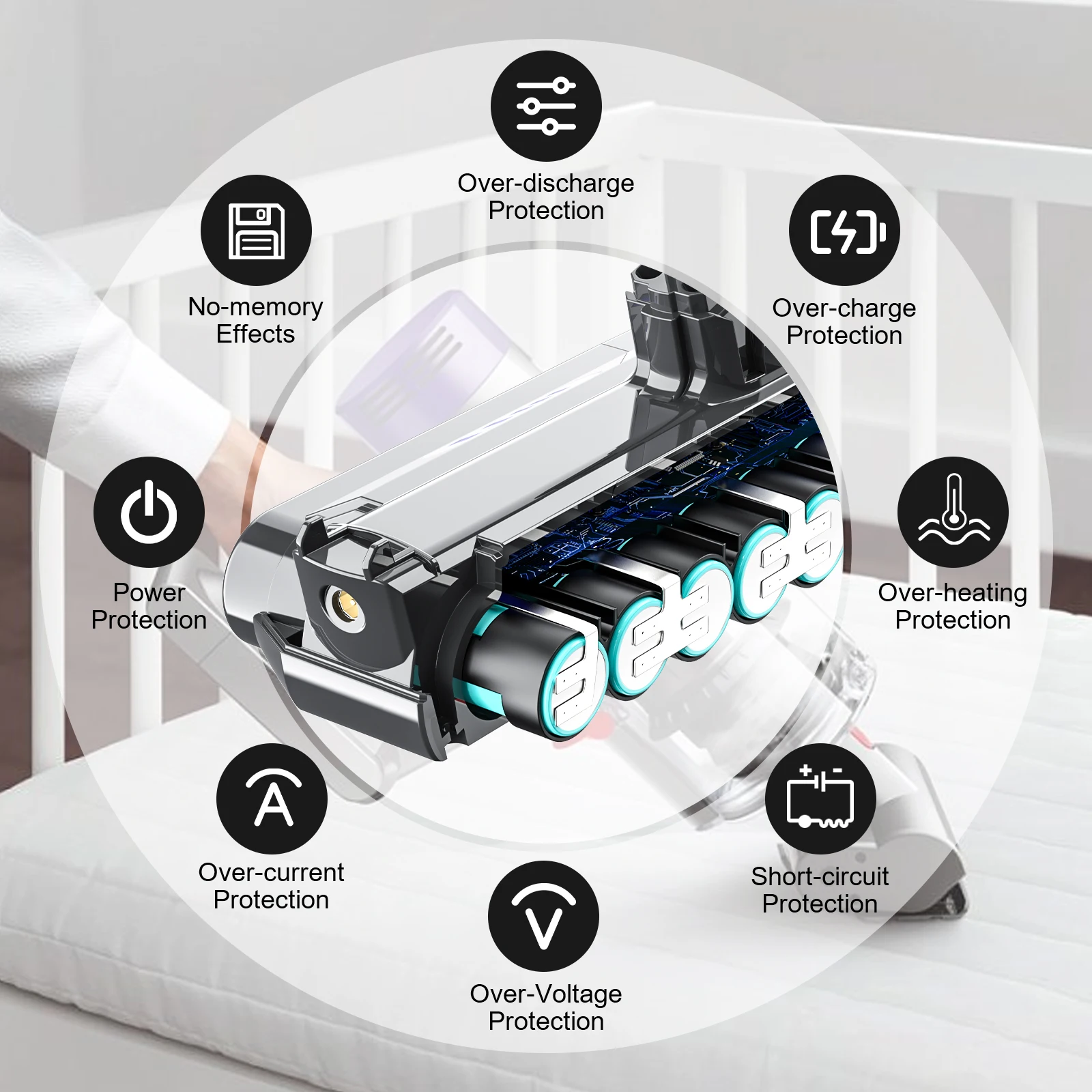 Powtree dla Dyson V10 wymienna bateria 25.2V 6000mAh V10 SV12 V10 absolutny V10 puszysty cyklon V10 odkurzacz akumulatorowy