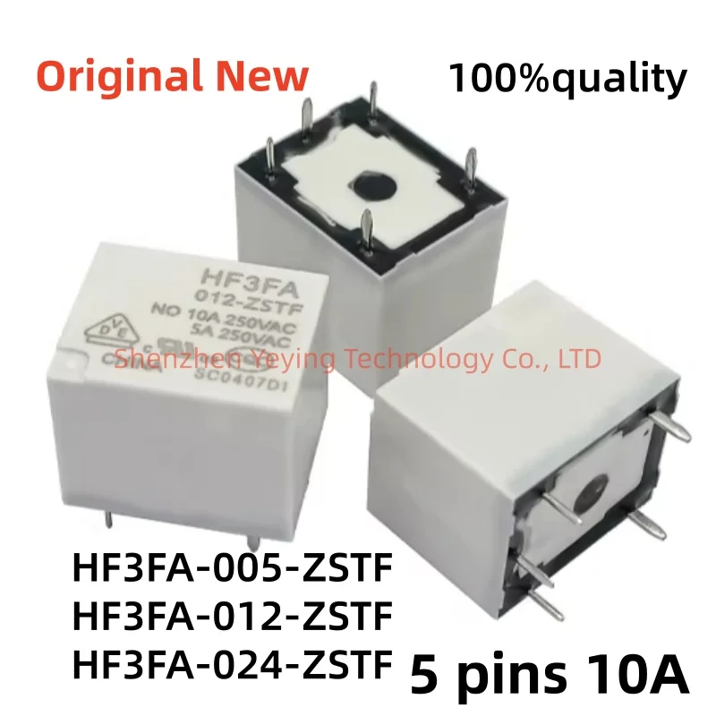 10Pcs/Lot 100% New Hf3Fa-005-Zstf Hf3Fa-012-Zstf Hf3Fa-024-Zstf Switch between 5-Pin 10A Sets