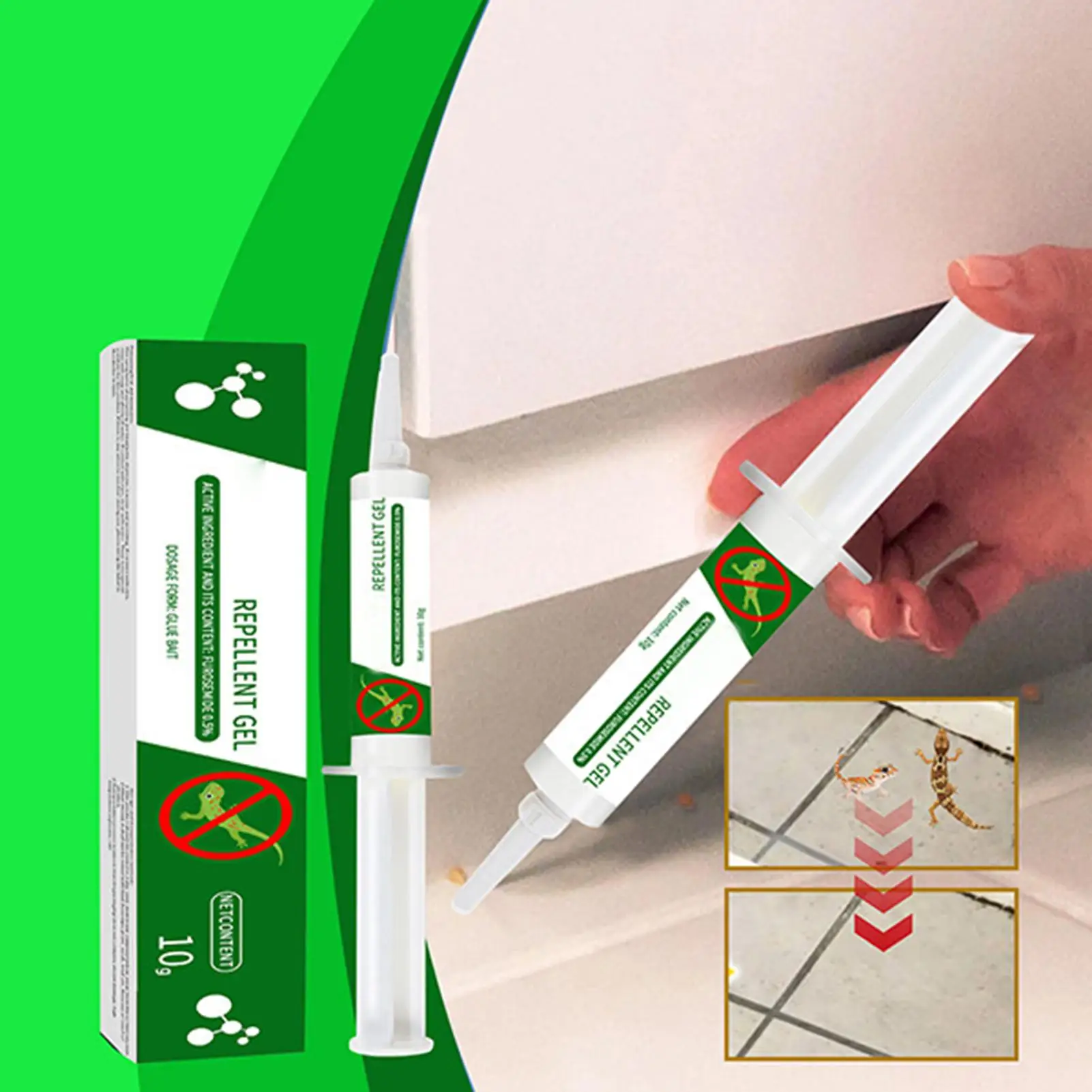 Gecko Repeller Reptile Control Gel Mild Long-Lasting Gecko Bait Gel for Patio Balcony Porch Yard Garden Apartment Camping