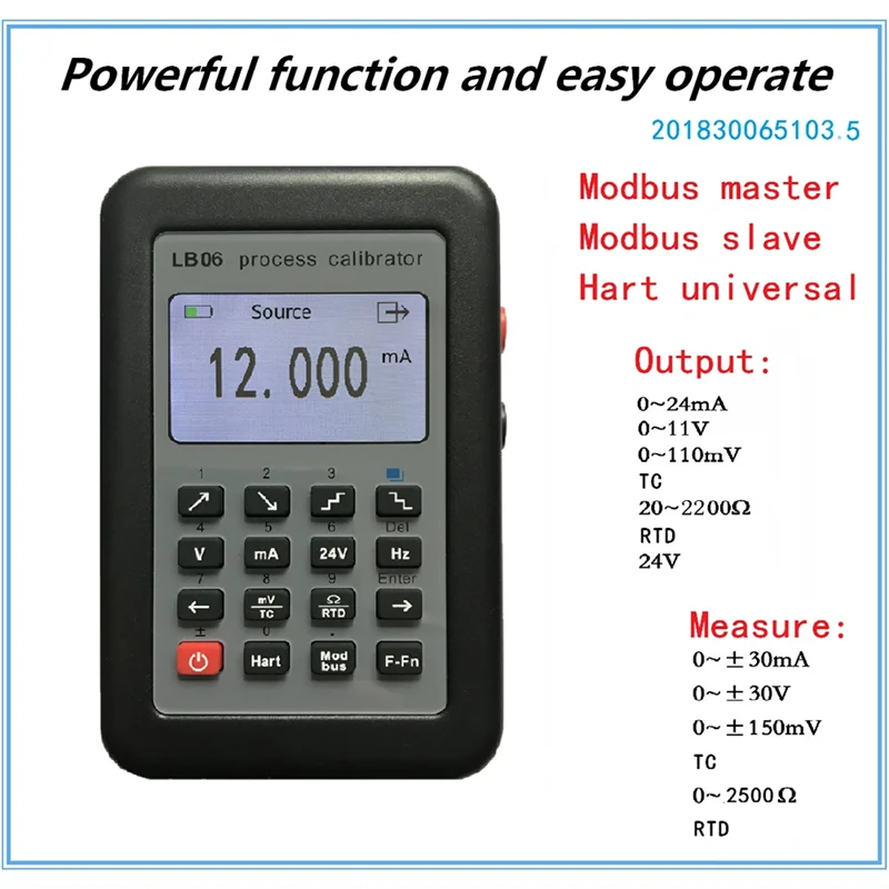 New LB06 Hart Modbus 4-20Ma/0-10V Process Calibrator Current Signal Generator Source
