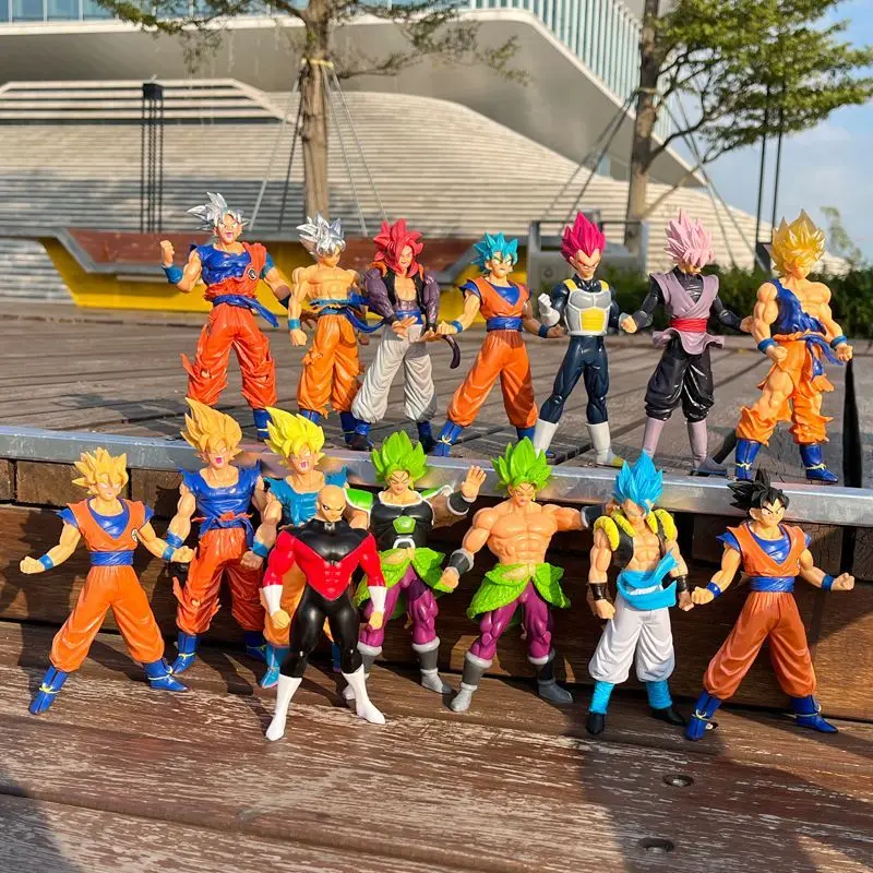 15-18cmAnime Dragon Ball Z Figure Super Saiyan Goku Vegeta Tien Shinhan Vegetto Action Figure Pvc Statue Collection Model Toys