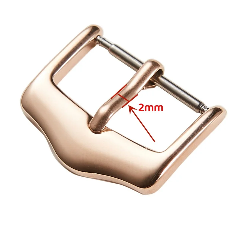 16mm 18mm 20mm Silver Gold Stainless Steel Watch Band Buckle Leather Rubber Watch Strap Pin Watch Buckle