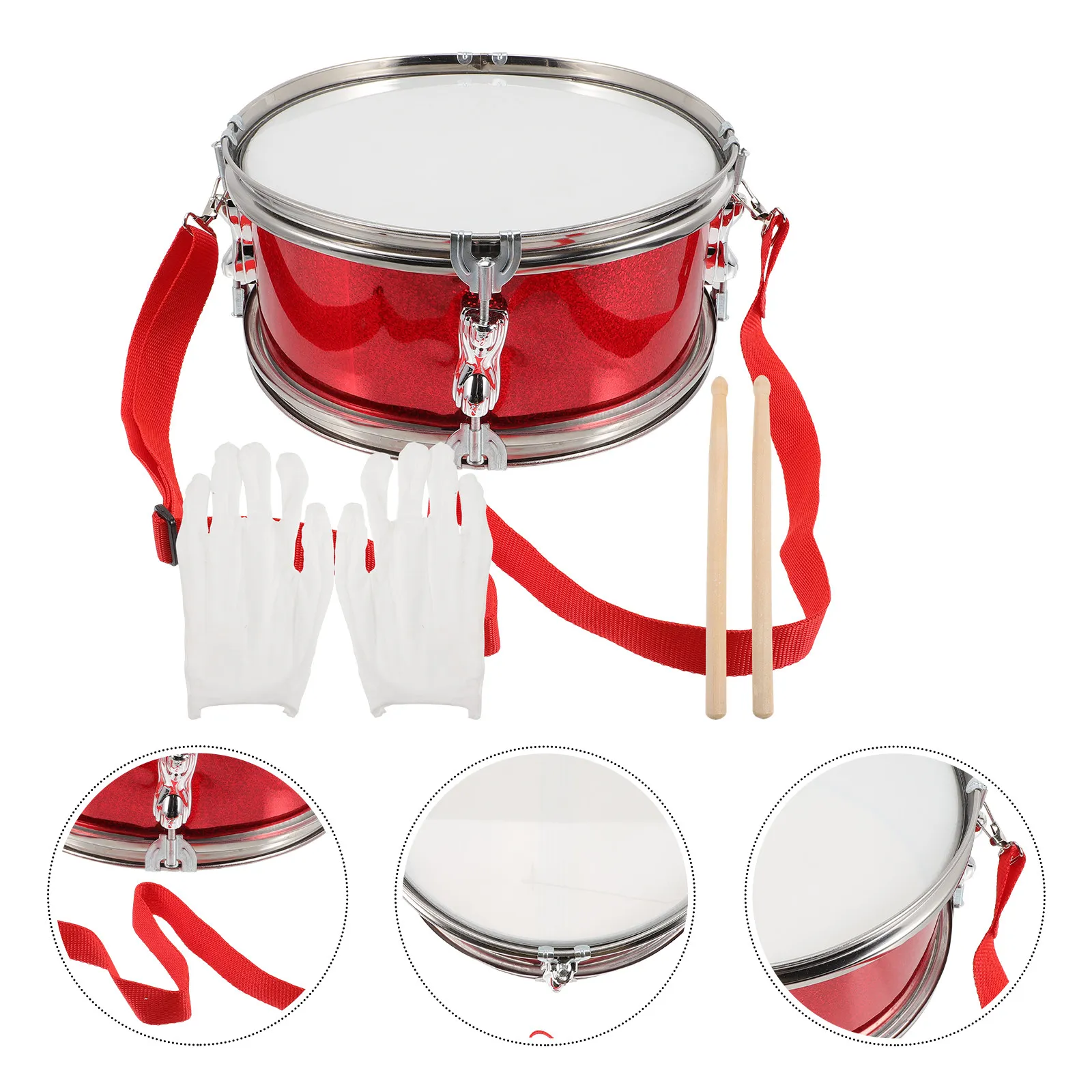 Red Snare Drum Set – Flashing Percussion Instrument for Beginners, Brain Development & Practice