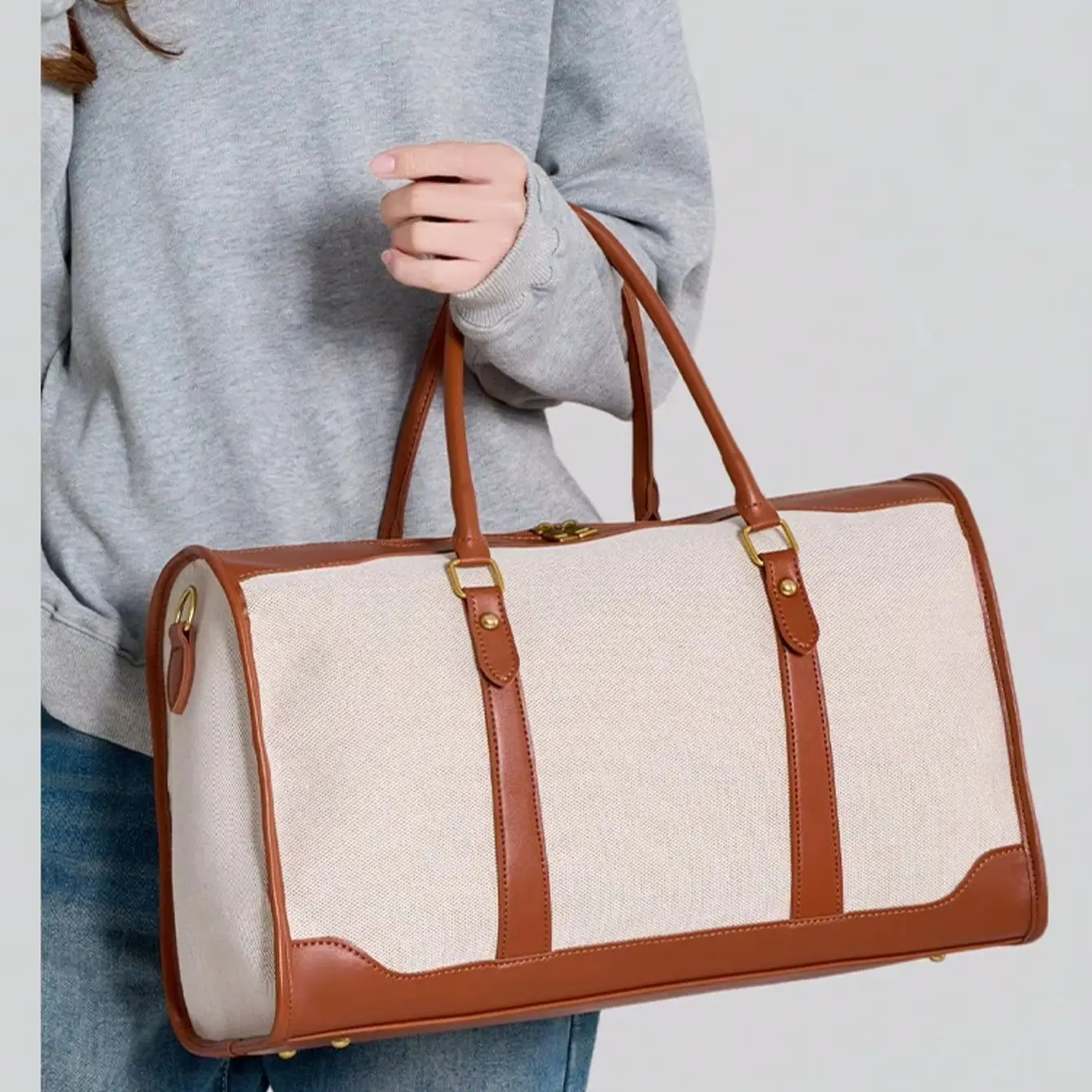 Monogramm-Weekender-Tasche Personalisierte Reisetasche mit Namen Brautjungfern-Reisetasche Personalisiertes Brautjungfern-Geschenk Maßgeschneidertes Brautjungfern-Geschenk – Detail 3