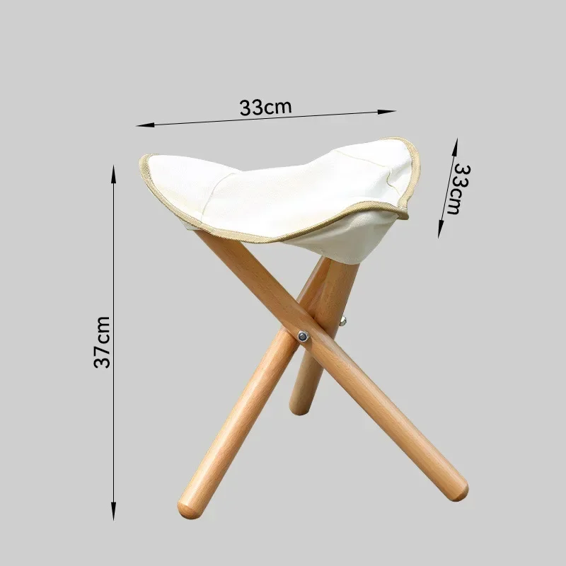 

Solid Wood Outdoor Portable Triangle Chair Camping Picnic Travel Folding Stool Fishing Sketch Portable Leisure Chair in Stock