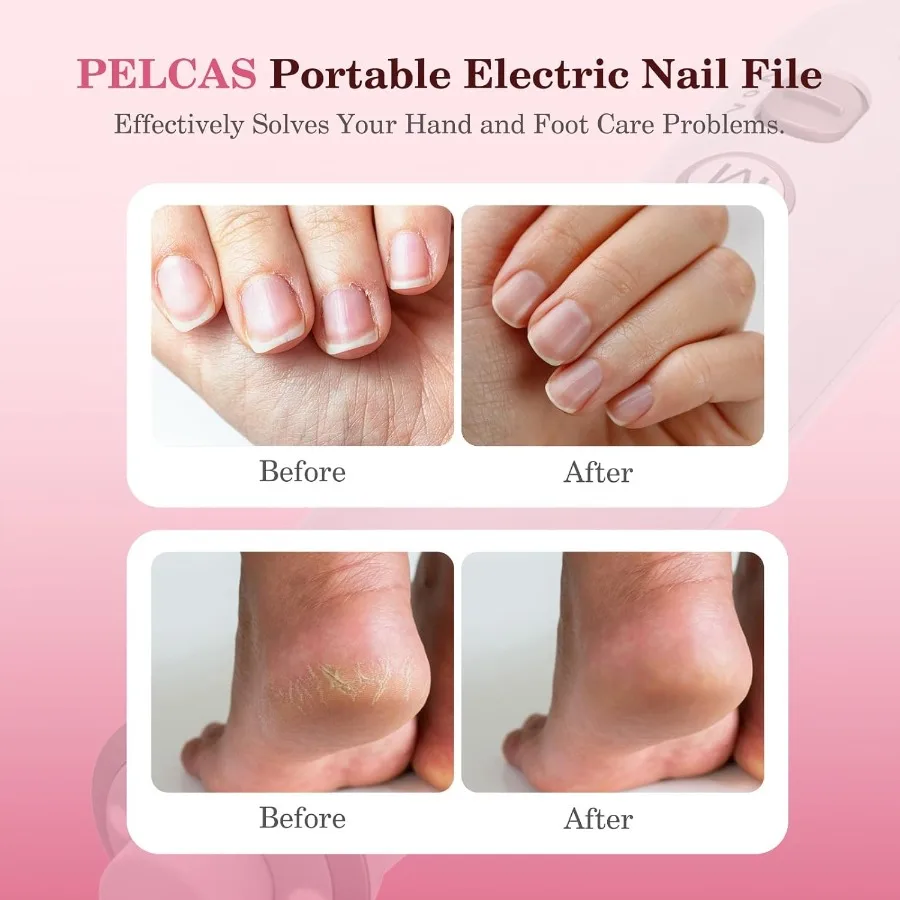 Lima per unghie elettrica Trapano per unghie a batteria a 10 velocità con luce LED Kit portatile per manicure e pedicure Smerigliatrice per unghie con schermo LCD