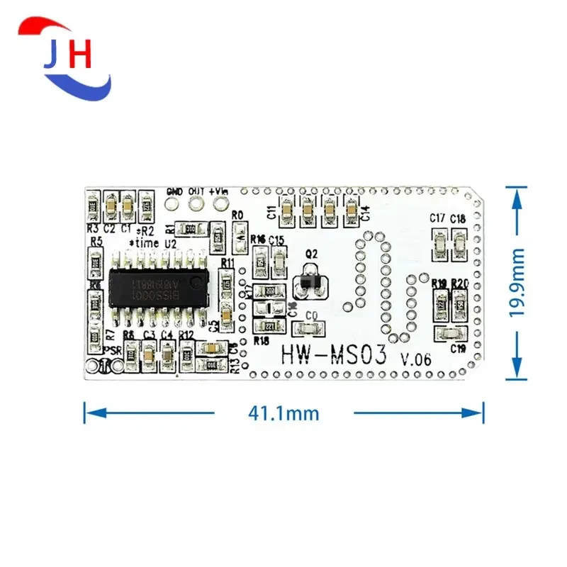 HW-MS03 2.4GHz to 5.8GHz High Performance Motion Sensor Module Radar Motion Sensor Microwave Radar Sensor Module for Arduino