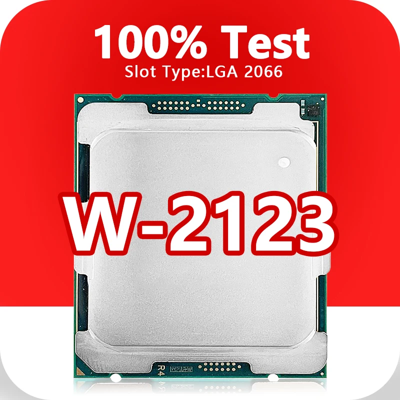 Xeon W-2123 CPU 14nm 4 Cores 8 Threads 3.6GHz 8.25MB 120W processor LGA2066 for X299 C422 Chipset motherboard    W2123 processor