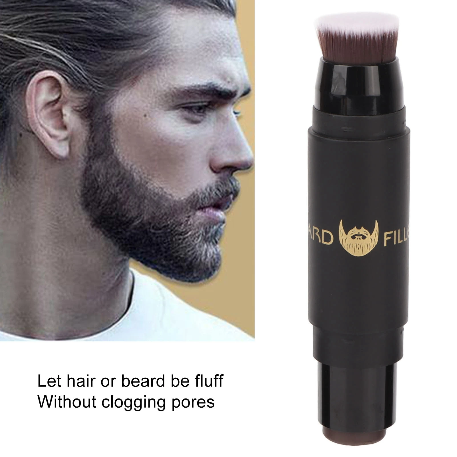 Barber Styling Pen Beard Pencil Filler 2 In 1 Waterproof Sweat Proof Barber Styling Pen For Cover Facial Hair Patch Beard Filler