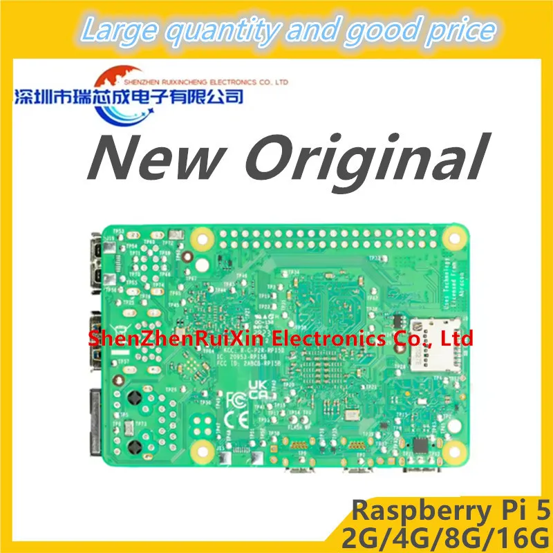 Official Original Raspberry Pi 5 Cortex-A76 Linux 4GB 8GB Arm Board Python programlama PCIe Gigabit Ethernet USB3.0