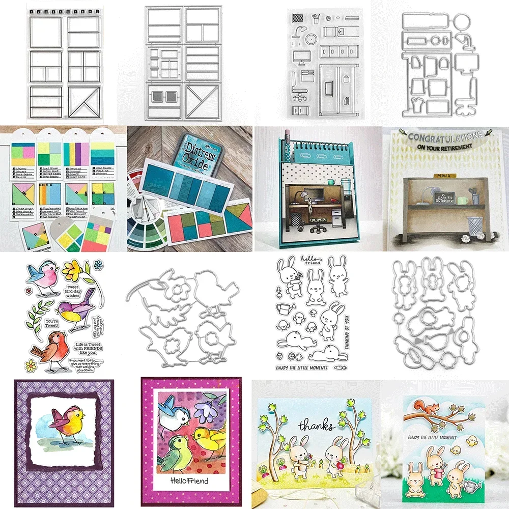 

Bird Animal Bundles Clear Stamps And Metal Cutting Dies For DIY Craft Making Card Photo Album Scrapbooking Decoration