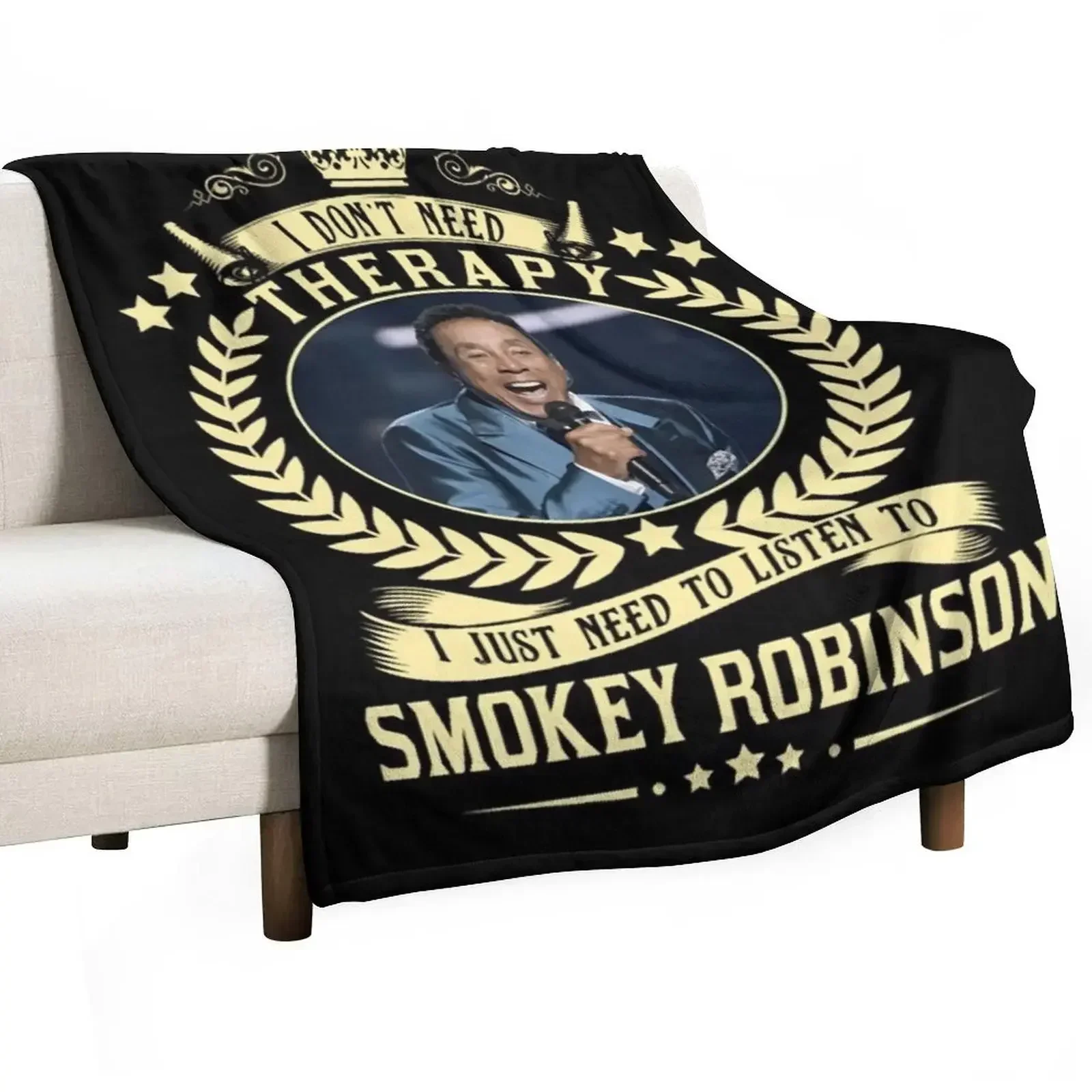 therapy Smokey music Robinson Round neck Woman Throw Blanket Blankets For Baby Multi-Purpose Heavy Blankets