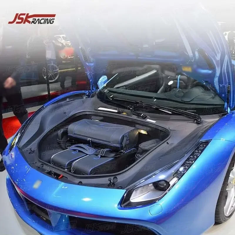 CARBON FIBER FRONT TRUNK LID KITS (4 PCS) LHD for FERRAR 488 GTB SPIDER