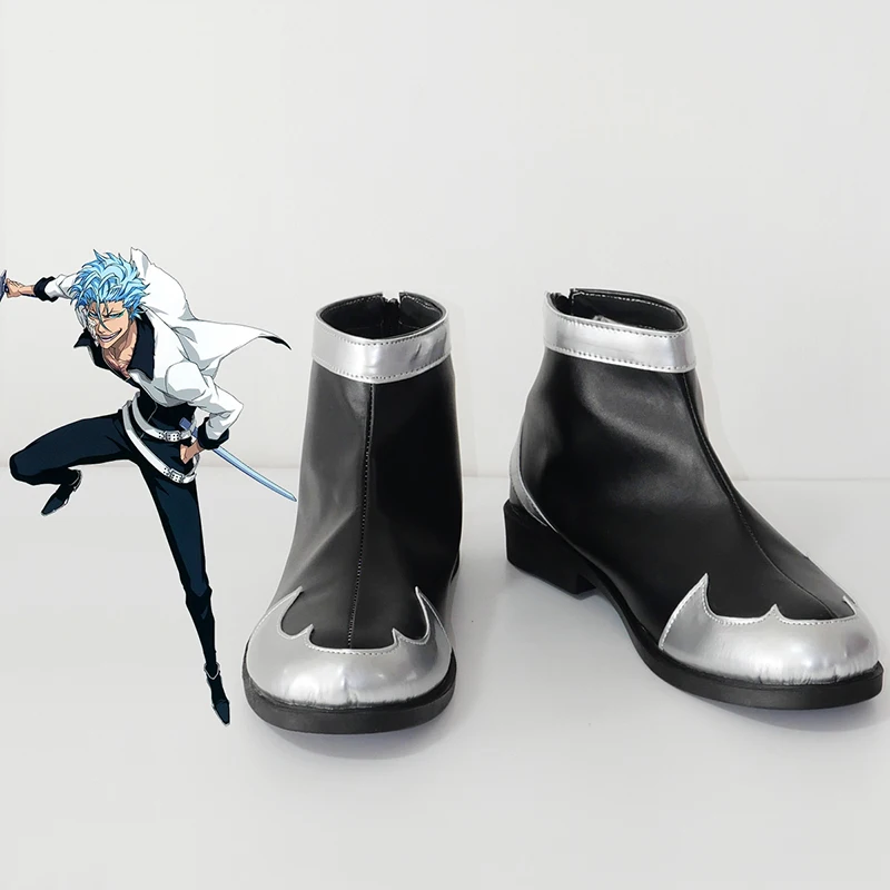 Bleach: guerra de sangre de mil años TYBW Espada Grimmjow Jaegerjaquez zapatos de Cosplay botines negros
