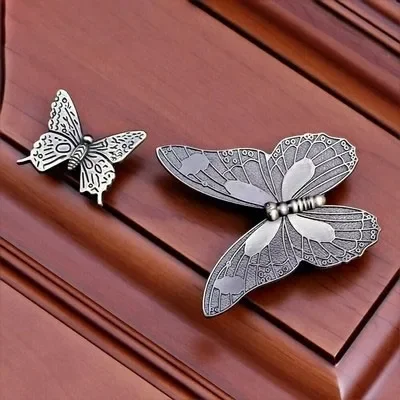 Vintage Butterfly Drawer Handle Pulls Flower Knobs Animal Handle Bronze Kitchen Cabinet Handle Furniture Hardware