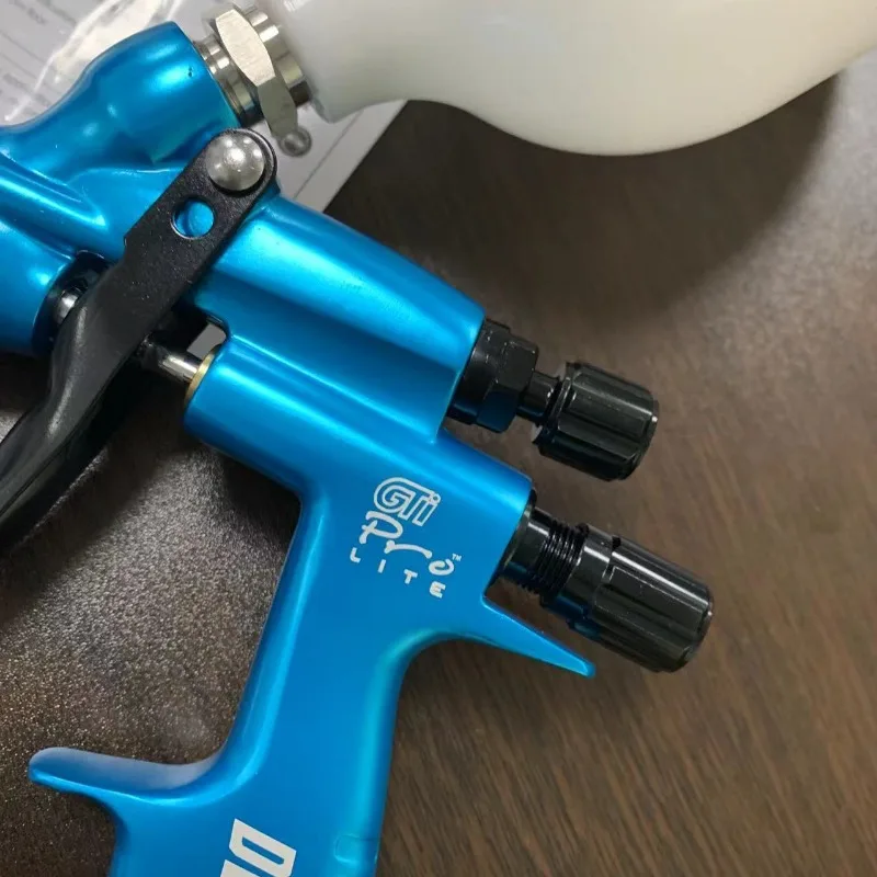 Imagem -03 - Tpaitls-pistola Lvmp com Copo Misturador Pistola de ar à Base de Água Aerógrafo Azul 110b Bico de 13 mm 600ml