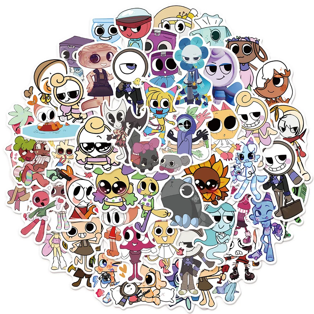 54 قطعة من ملصقات الرسوم المتحركة Dandys World لتزيين لوح التزلج المقاوم للماء والكمبيوتر المحمول والأمتعة والكمبيوتر المحمول والثلاجة #1