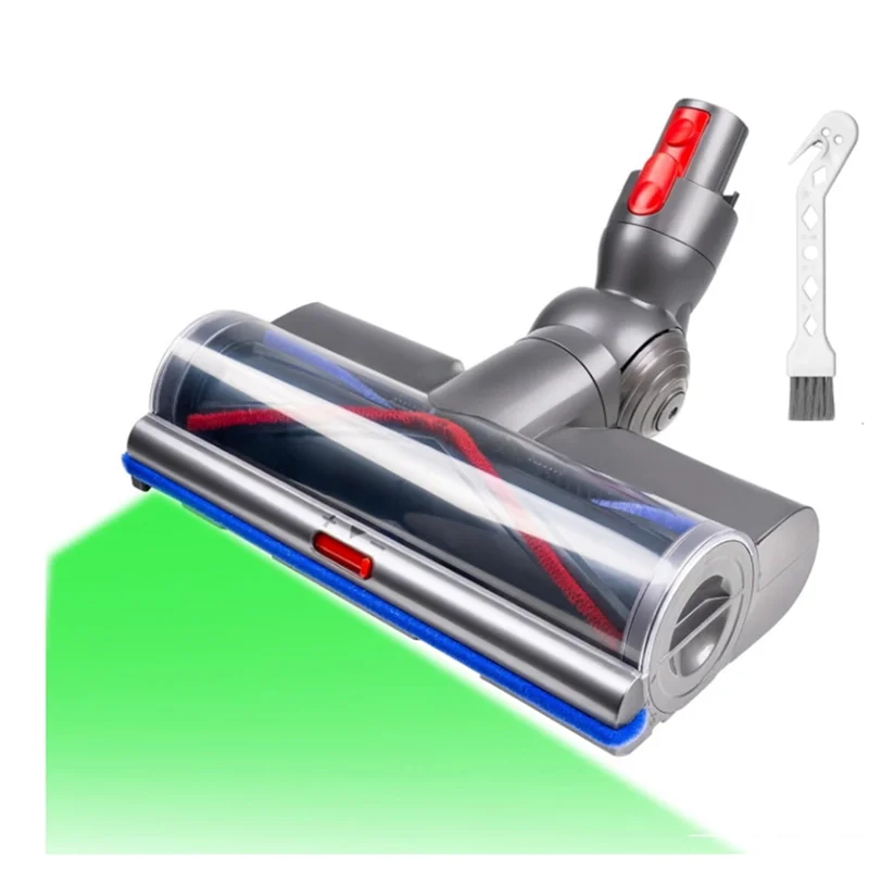 【24H-البيع!】مكانس دايسون V7 V8 V10 V11 V15 اللاسلكية-استبدال مكنسة كهربائية للرأس LED الضوء الأخضر، للسجاد والخشب الصلب F