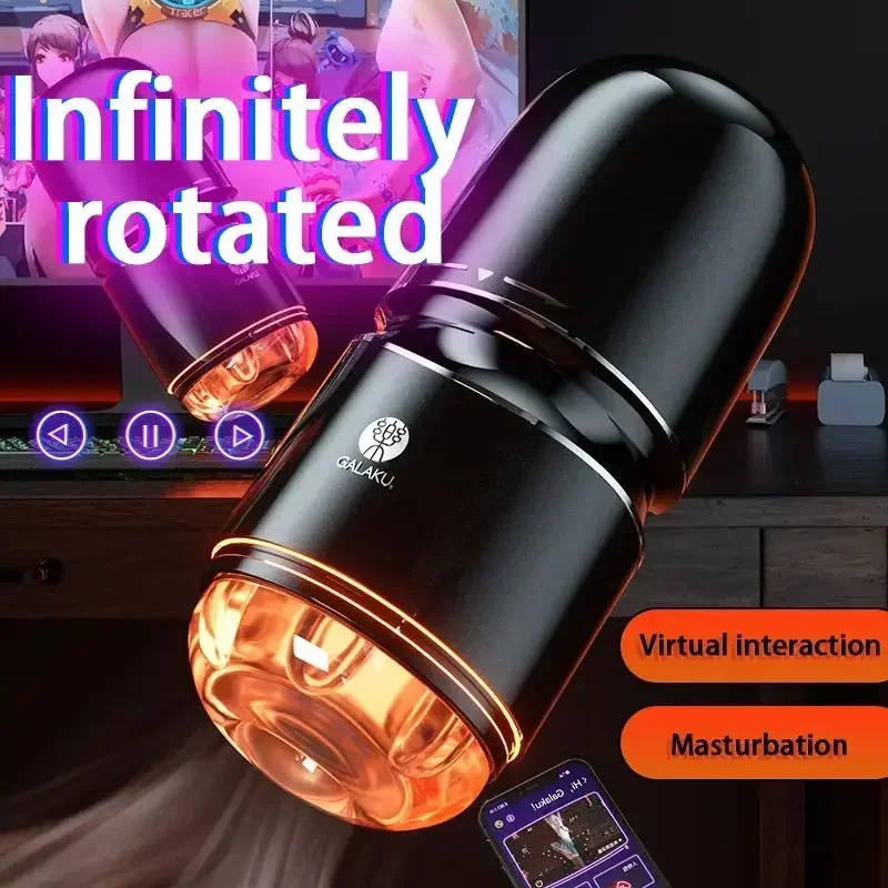 Automatic Male Masturbation Cup APP Control Men Masturbator Spinning Rotation Control Vibrator Video Interaction Pocket Vagina