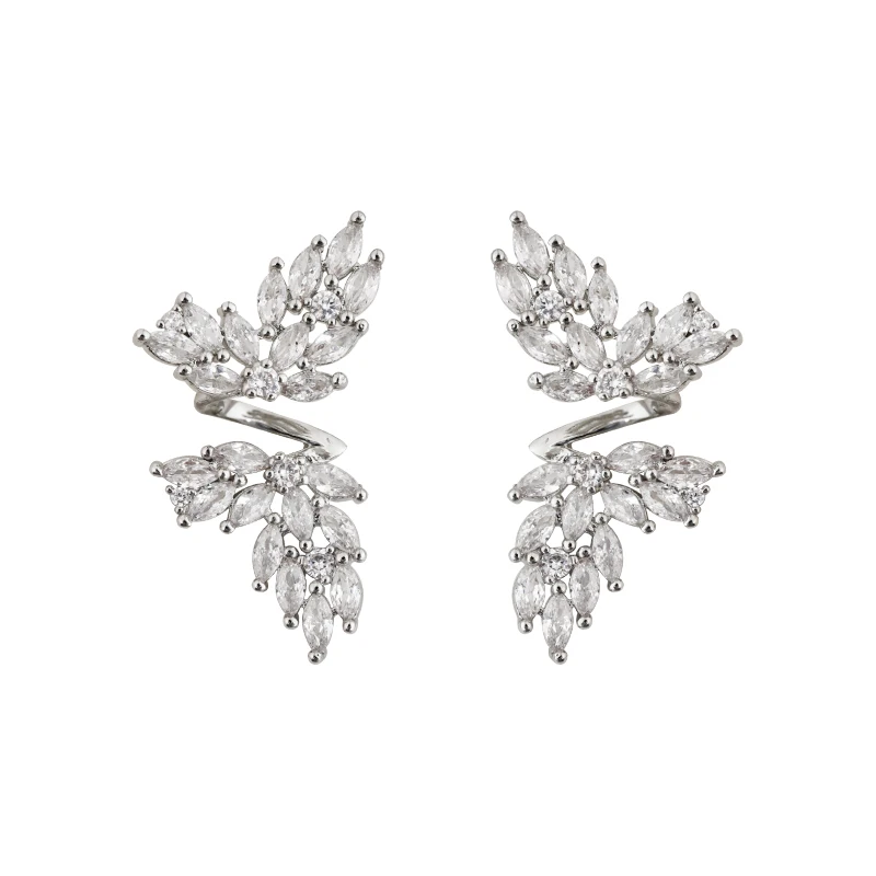 

Dream crystal butterfly niche unique earrings temperament heavy industry light luxury stud earrings silver S925 high sense