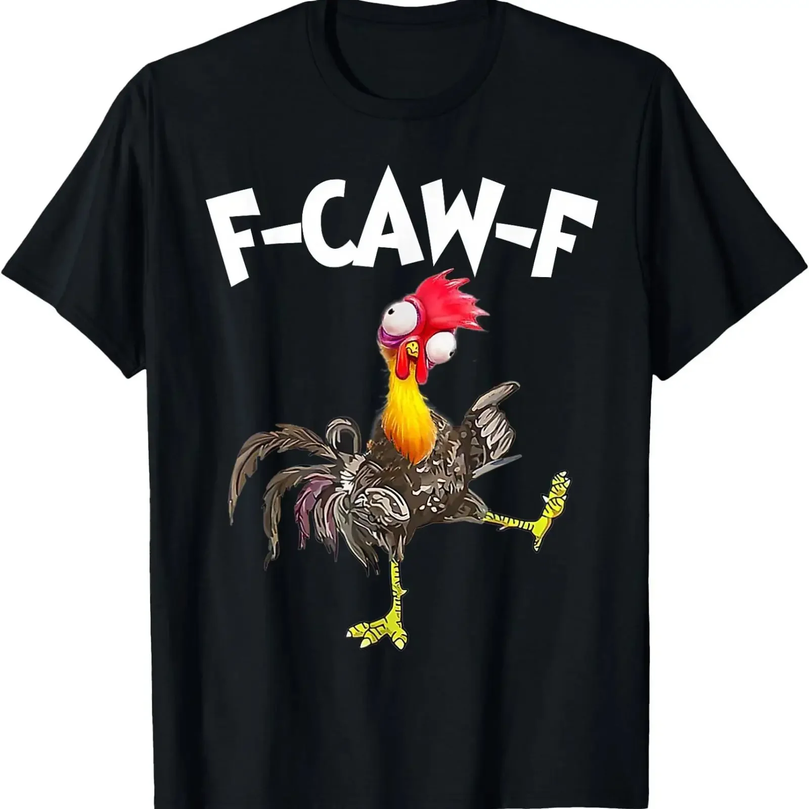 Lustiges F Caw Chicken FCAWF T-Shirt im Vintage-Stil, gewaschen, lässig, bequem, modisch, dehnbar, vielseitig, leicht atmungsaktiv, für Herren