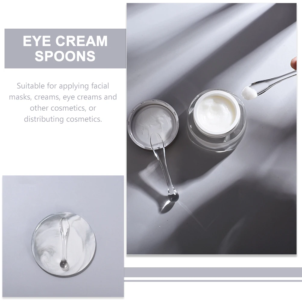 

10pcs Eye Cream Spatula Transparent Abs Facial Cream Scoop Tool For Skincare Makeup Lotion Mask Applicator Mini Spatula