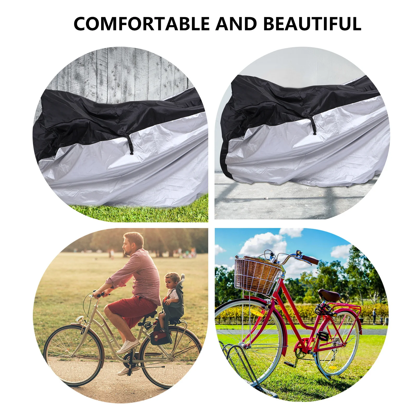 

Waterproof Bike Cover With Lock Holes Anti-Theft Outdoor Rain Protector For Bike Dust Scratch Protection Durable Lightweight