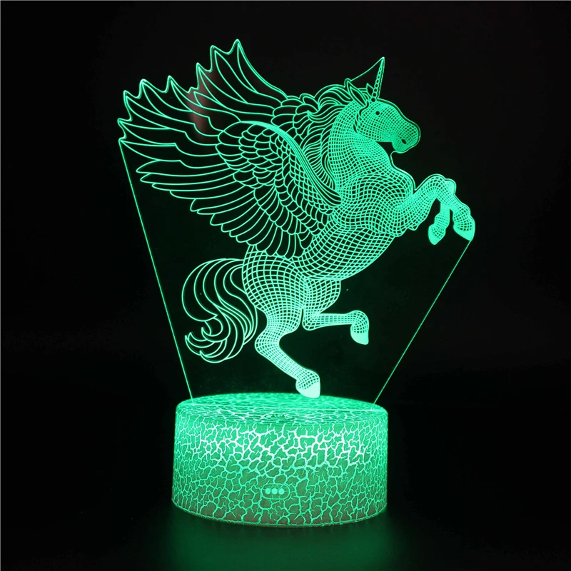 Unicorn Lamp Night Light for Bedroom Colorful Decoration Child Nightlight Christmas Unicorn Gifts for Girls Kids Bedside Lamp