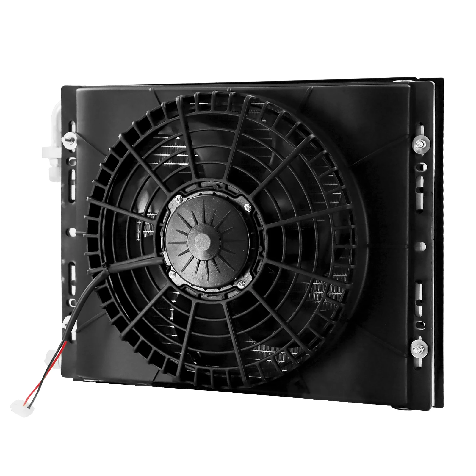 Universal 14''x18'' Condenser Radiator Cooling Fan Set 120W with Radiator Net for Vintage Car Hot Rod A/C Conditioner
