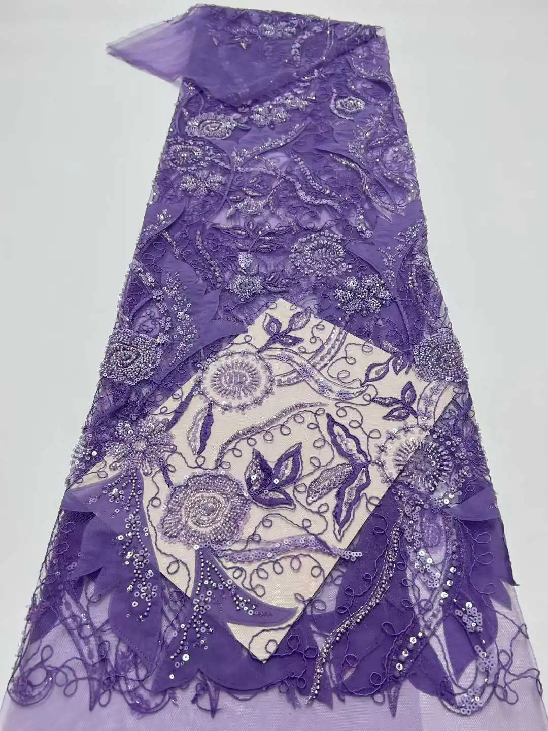 Mais recente africano 3d flor tecido de renda dubai lantejoulas tule tecido renda bordado apliques tecido nigeriano para costura