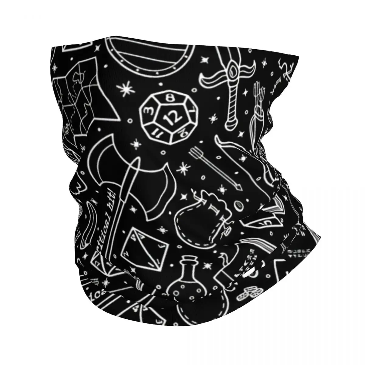 

Fantasy RPG Pattern Motocross Bandana Neck Gaiter Printed D20 Dice Role Playing Game Face Mask Cycling Face Mask Hiking Unisex