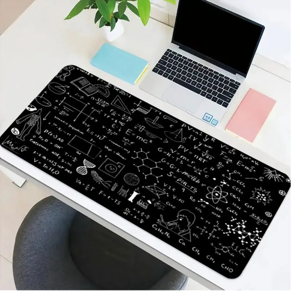 Large gaming mouse pad with scientific formulas from the fields of physics,chemistry, biology and engineering playmat one piece