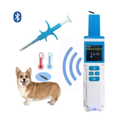 Pet chip scanner RFID temperature sensor microchip HDX/FDX-A/B handheld reader for pets,cats, dogs, sheep, pigs equine cattle