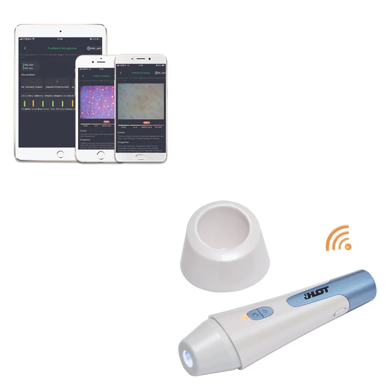 Portable AI Intelligent Face Skin Scanner Handheld Beauty Machine Wi-Fi Smart Diagnosis LED Light Source EU JP Plug Commercial