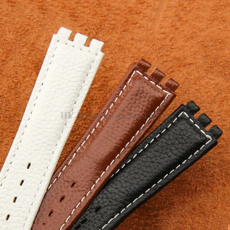 17mm Genuine Leather Watch Strap for Swatch Series Wrist Band Replacement Bracelet Men Women Waterproof Sport Watch Band Replace