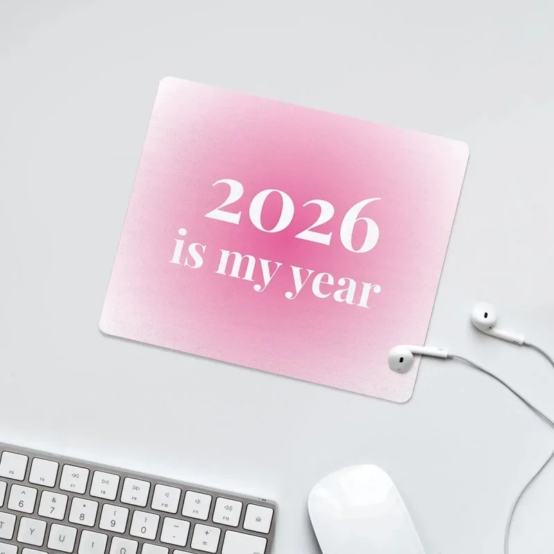 CIFBUY Small Gaming Mouse Pad 2026 Is My Year Motivational Quote 7.5x9.5 Inch Non Slip Rubber Base for Office Home Laptop