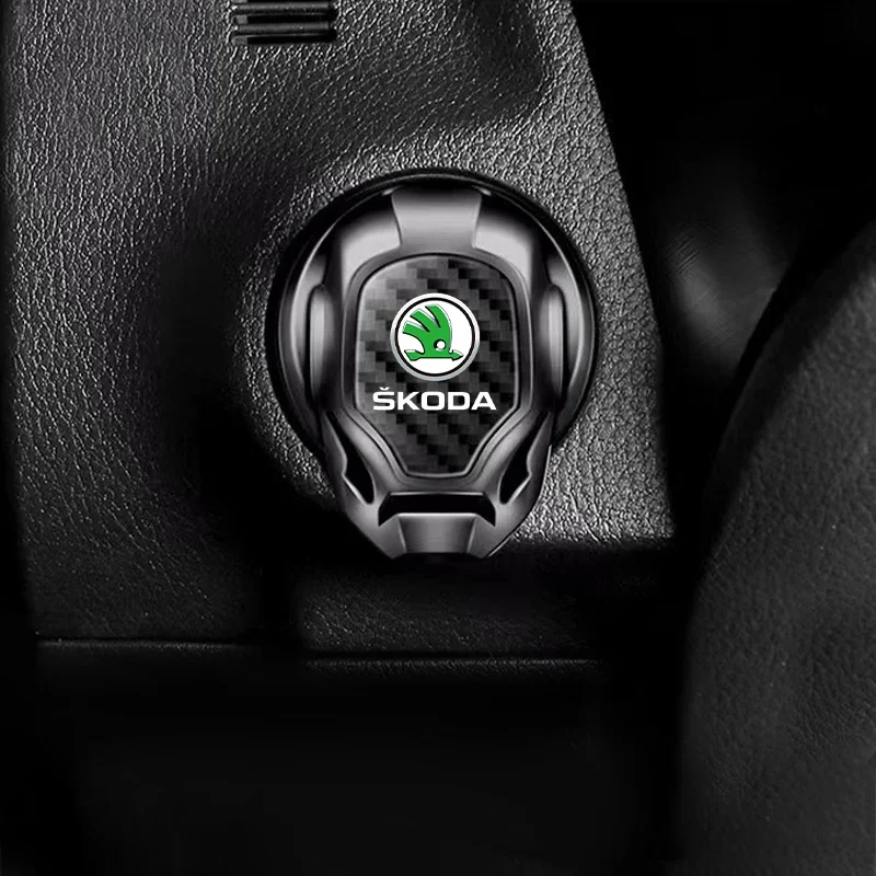 Auto Accessories Car One-Click Start Buttons Protective Cover For Skoda Octavia octavia kodiaq Karoq Kodiaq superb karoq VisionS