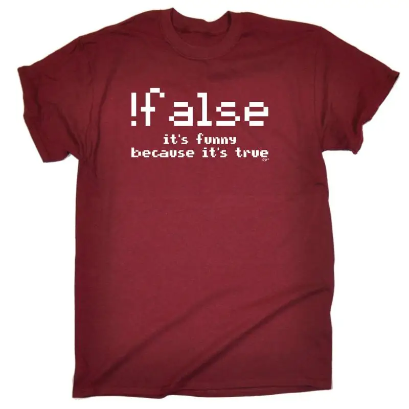 

False Its Funny Novelty Because True Mens T Shirt
