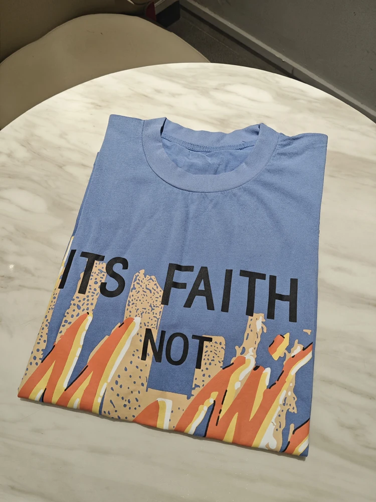 Summer Men Women Washed Tee Vintage RRR123 Tops T Shirt Purple RRR 123 ITS FAITH NOT MAGIC T-shirt