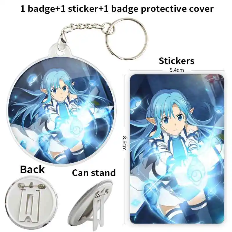 Yuuki Asuna Soft Button Badge Brooch anchor Peripherals Pin Creative DIY Metal Hatinsignias personalizables Peripheral Fandom