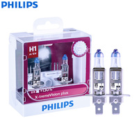 Philips H1 12V 55W X-tremeVision Plus Auto Lamps Upgrade Halogen Headlight 130% Bright Genuine Bulbs P14.5s 12258XVPS2 ECE, Pair